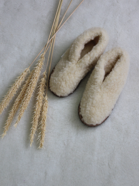 Обувь домашняя ботинки дошкольные (бурки) LANATEX из натуральной овечьей шерсти размер 27-28 - фото2
