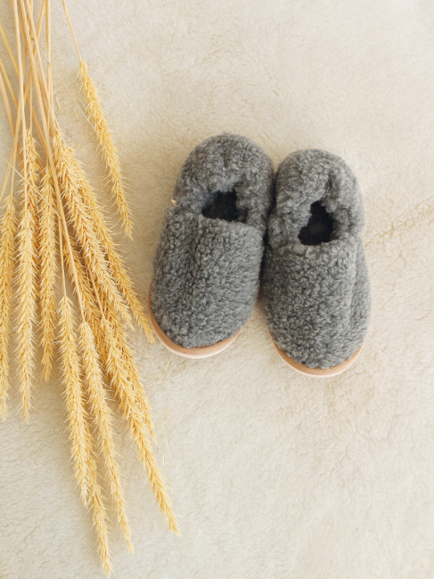 Обувь домашняя ботинки (бурки) LANATEX из натуральной овечьей шерсти. Арт. 22101, 41-42