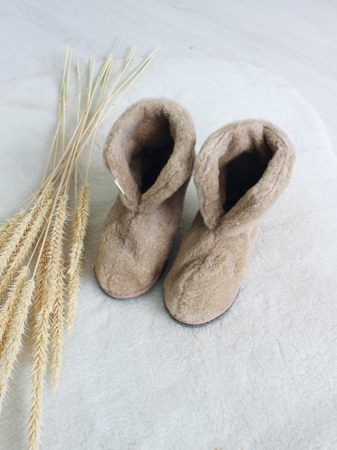 Обувь домашняя ботинки (бурки) LANATEX из натуральной овечьей шерсти. Арт. 22140, 41-42