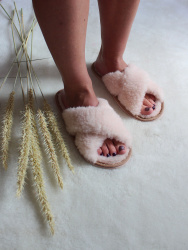  Обувь домашняя пантолеты (тапки) LANATEX из натуральной овечьей шерсти. Арт. 22108 - фото