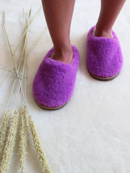  Обувь домашняя пантолеты (тапки) LANATEX из натуральной овечьей шерсти. Арт. 22126 - фото