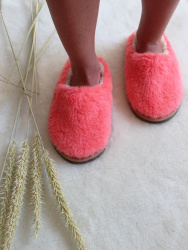  Обувь домашняя пантолеты (тапки) LANATEX из натуральной овечьей шерсти. Арт. 22131  - фото