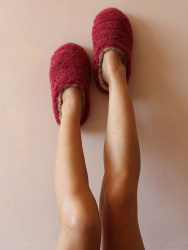  Обувь домашняя пантолеты (тапки) LANATEX из натуральной овечьей шерсти. Арт. 22130 - фото
