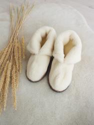 Обувь домашняя ботинки (бурки) LANATEX из натуральной овечьей шерсти. Арт. 22139 - фото