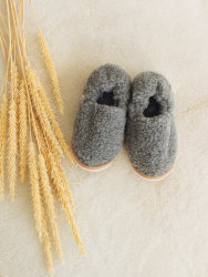 Обувь домашняя ботинки (бурки) LANATEX из натуральной овечьей шерсти. Арт. 22101 - фото